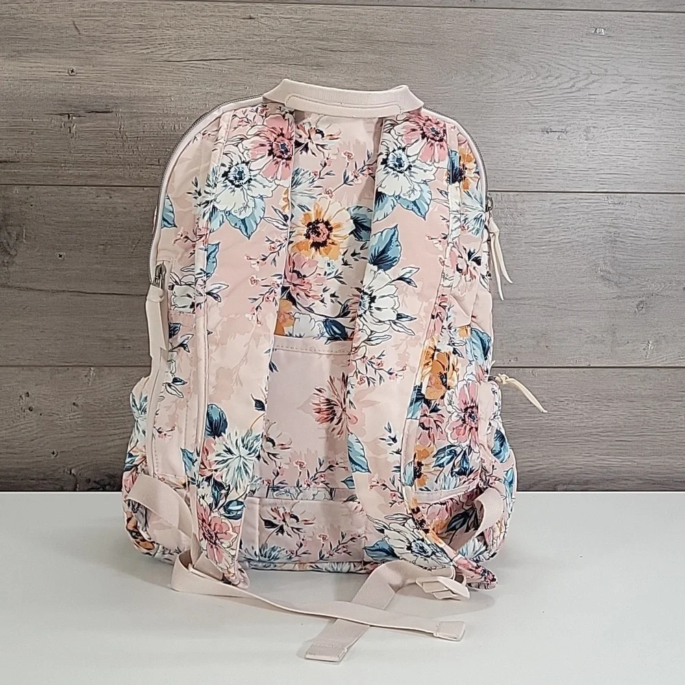 Vera Bradley Quilted Pink Floral Nylon Women's Backpack